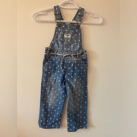 Oshkosh Polka Dot Overalls 3T - Picture 1 of 3